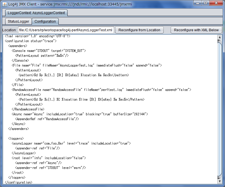 jmx standalone editconfig